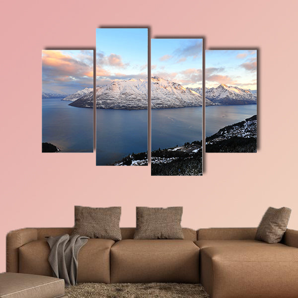 Snow mountains in New Zealand Multi panel canvas wall art