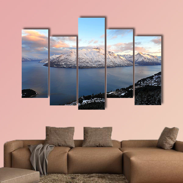 Snow mountains in New Zealand Multi panel canvas wall art