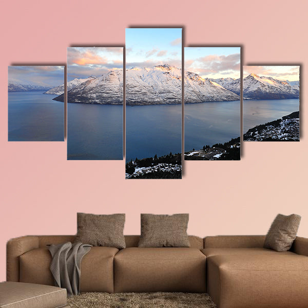 Snow mountains in New Zealand Multi panel canvas wall art