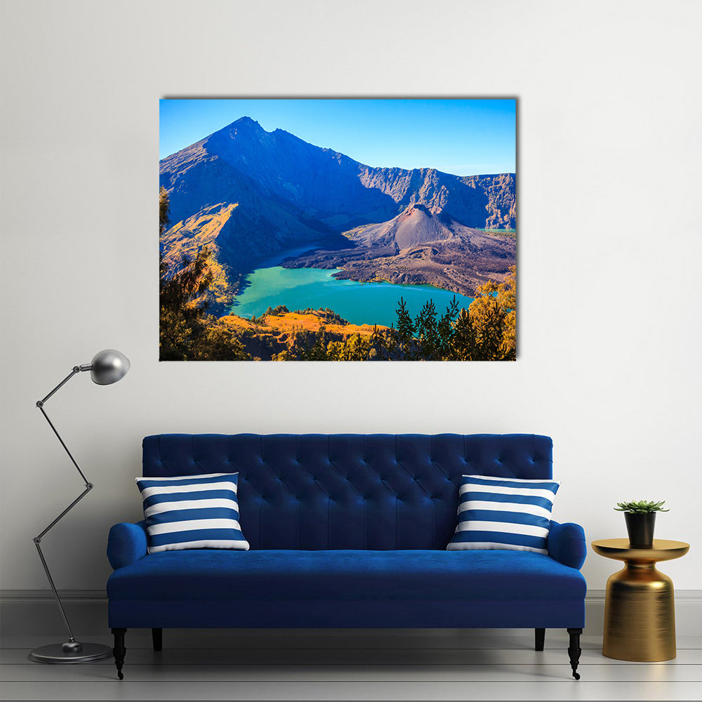 Panorama view of Mountain Rinjani at Lombok island of Indonesia Multi panel canvas wall art