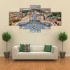 View of St Peter Square and Rome from the Dome of St Peter Basilica Vatican Multi panel canvas wall art