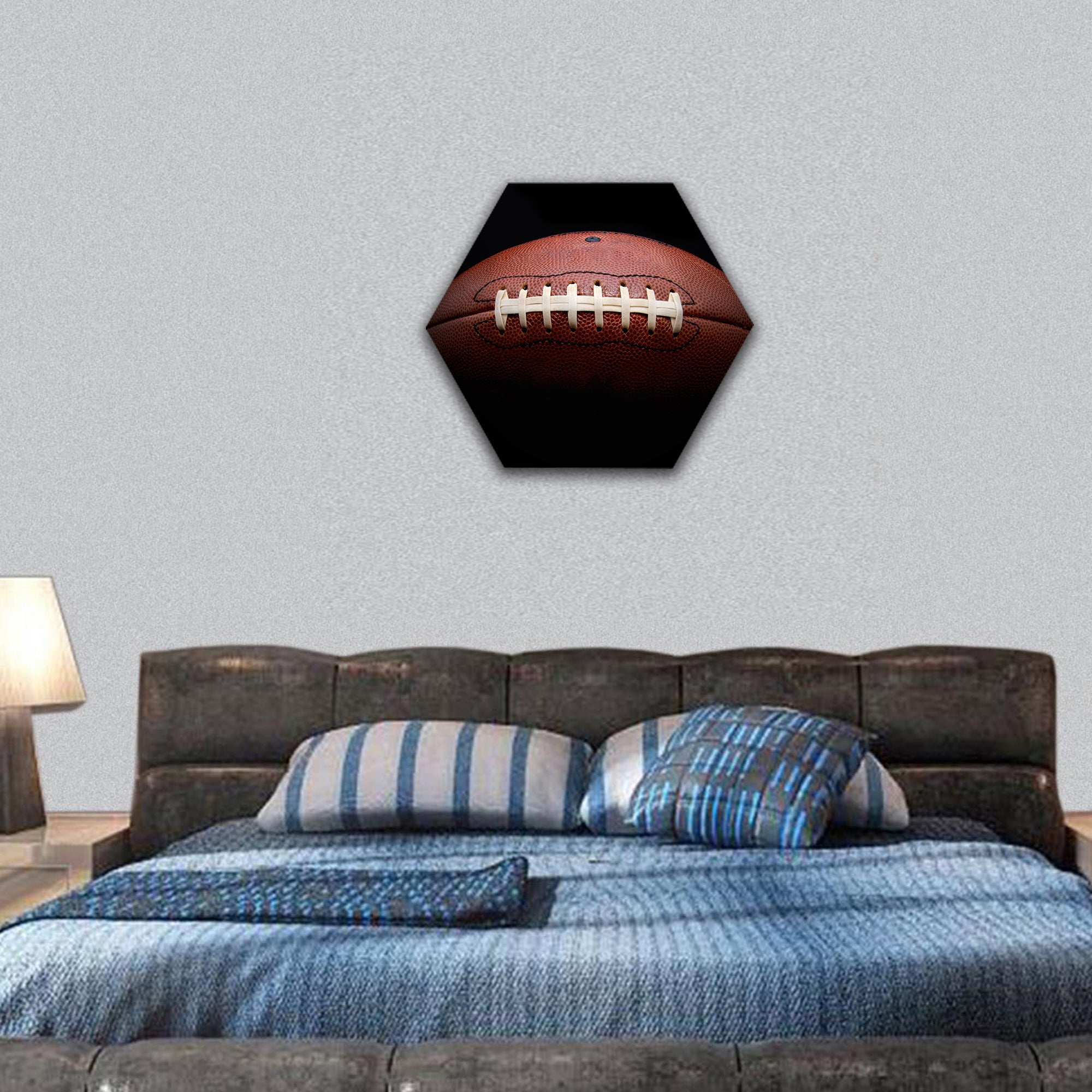 Beautiful football hexagonal canvas wall art