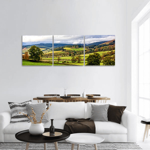 Moorfoot Hills and Rolling Pasture panoramic canvas wall art