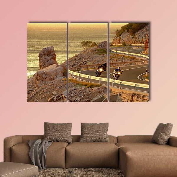 Coast road Croatia multi panel canvas wall art
