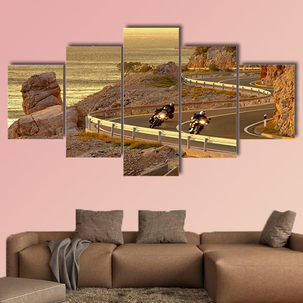 Coast road Croatia multi panel canvas wall art