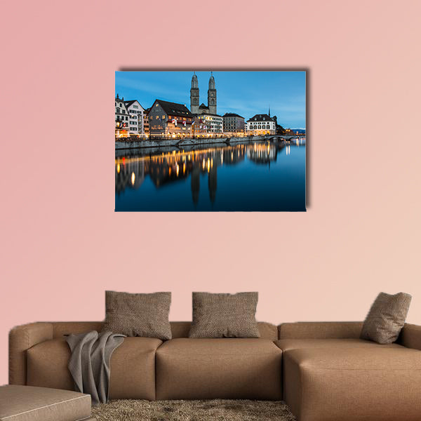 Zurich cityscape multi panel canvas wall art