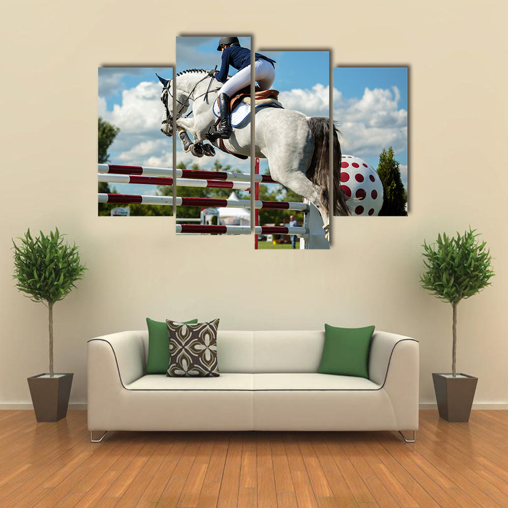 Horse view, Equestrian Sports multi panel canvas wall art