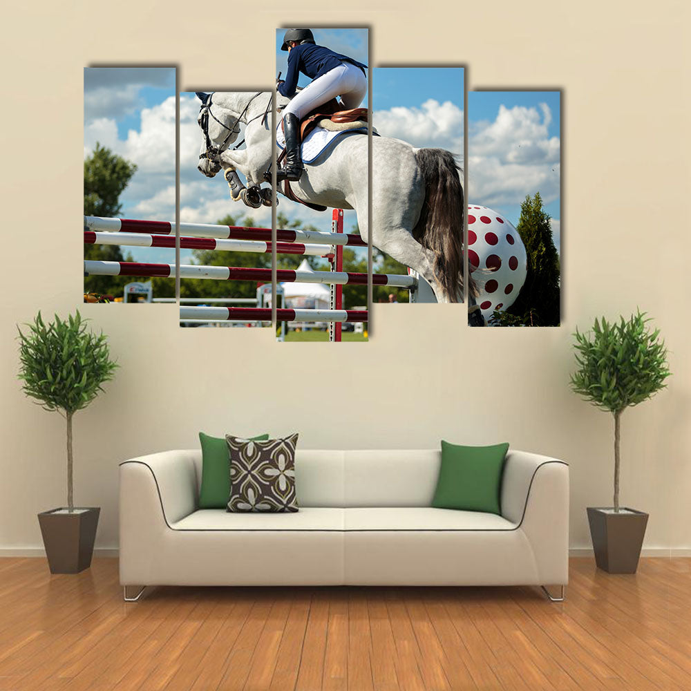 Horse view, Equestrian Sports multi panel canvas wall art