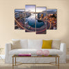 Aerial View on Saint Julien and Spinola Bay at Dawn Malta, Multi Panel Canvas Wall Art