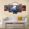 Aerial View on Saint Julien and Spinola Bay at Dawn Malta, Multi Panel Canvas Wall Art