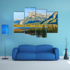 Vermillion Lake and Mount Rundle multi panel canvas wall art