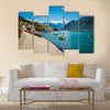 Harbour and boats at Boka Kotor bay (Boka Kotorska), Montenegro, Europe Multi panel canvas wall art