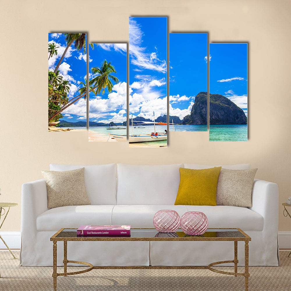 Beautiful tropical beach, El Nido Palawan multi panel canvas wall art