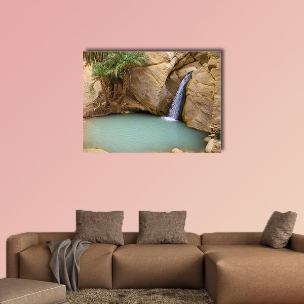 View of mountain oasis Chebika, Sahara desert, Tunisia, Africa multi panel canvas wall art