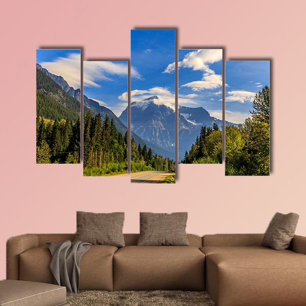 Mount Robson, the highest point in the Canadian Rockies, multi panel canvas wall art