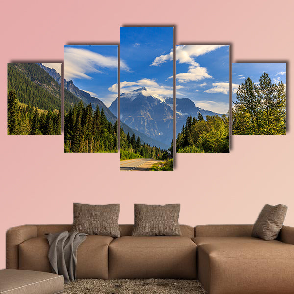 Mount Robson, the highest point in the Canadian Rockies, multi panel canvas wall art