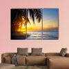 Art Beautiful sunrise over the tropical beach multi panel canvas wall art