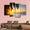 Art Beautiful sunrise over the tropical beach multi panel canvas wall art