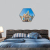 Sleeping Beauty Castle at Disneyland Park hexagonal canvas wall art