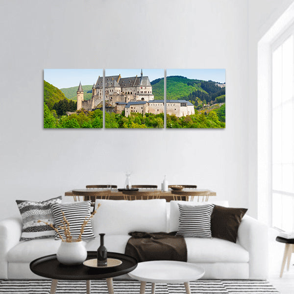 Vianden Luxembourg mountains and forests panoramic canvas wall art