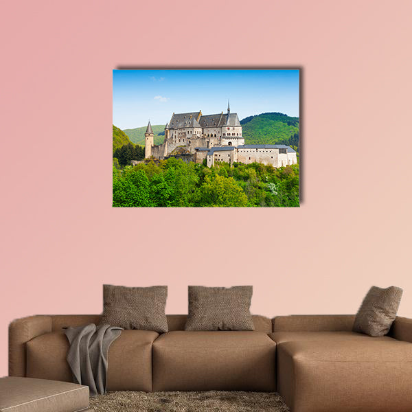 Vianden Luxembourg mountains and forests multi panel canvas wall art