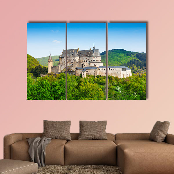 Vianden Luxembourg mountains and forests multi panel canvas wall art