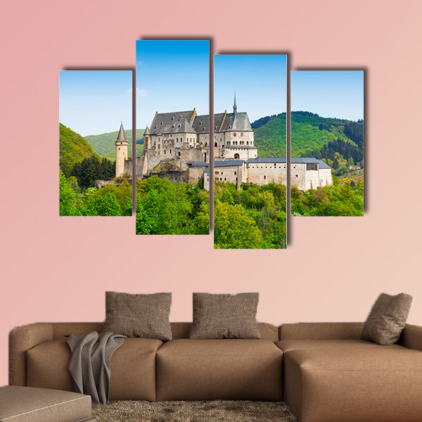 Vianden Luxembourg mountains and forests multi panel canvas wall art