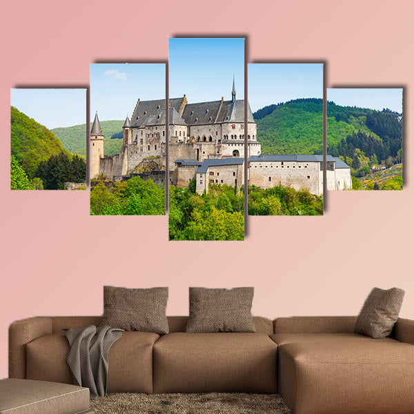Vianden Luxembourg mountains and forests multi panel canvas wall art
