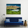 Big Almaty Lake in the mountains of Zaili Alatay, Kazakhstan, Central Asia Multi Panel Canvas Wall Art