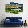 Big Almaty Lake in the mountains of Zaili Alatay, Kazakhstan, Central Asia Multi Panel Canvas Wall Art