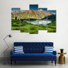 Big Almaty Lake in the mountains of Zaili Alatay, Kazakhstan, Central Asia Multi Panel Canvas Wall Art