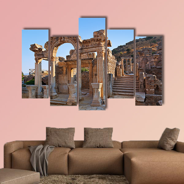 Ancient ruins in Ephesus Turkey multi panel canvas wall art