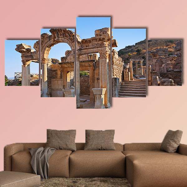 Ancient ruins in Ephesus Turkey multi panel canvas wall art