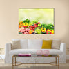 Fruits and vegetables Multi panel canvas wall art