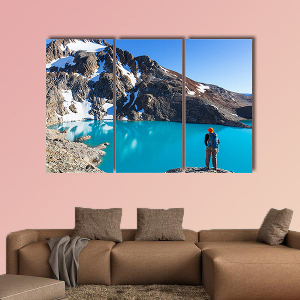 Hike in Patagonia multi panel canvas wall art