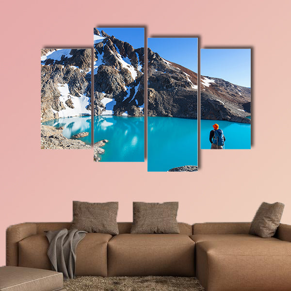 Hike in Patagonia multi panel canvas wall art