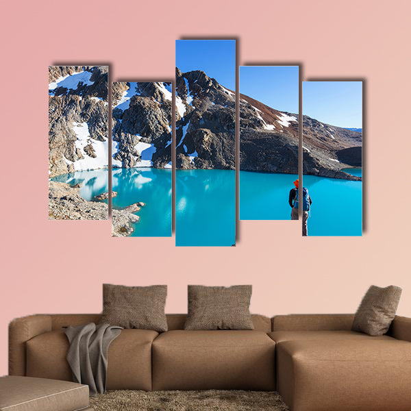 Hike in Patagonia multi panel canvas wall art