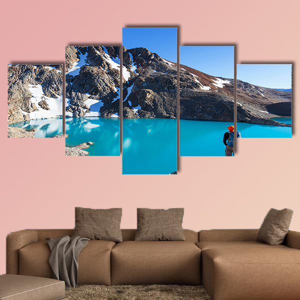 Hike in Patagonia multi panel canvas wall art
