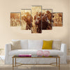 Rangers with a rifle aiming at a target Multi Panel Canvas Wall Art