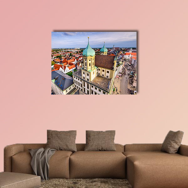 Augsuburg, Germany city skyline multi panel canvas wall art