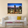 Warsaw city center at sunset Multi panel canvas wall art