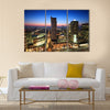 Warsaw city center at sunset Multi panel canvas wall art