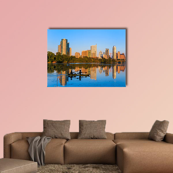 View of Austin, Texas downtown skyline Multi panel canvas wall art
