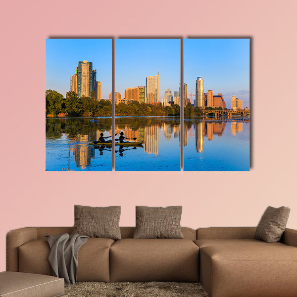 View of Austin, Texas downtown skyline Multi panel canvas wall art