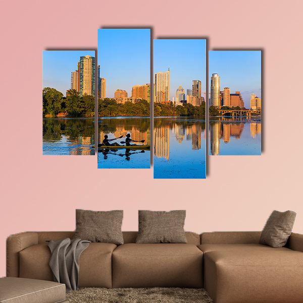 View of Austin, Texas downtown skyline Multi panel canvas wall art