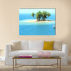 Snorkeling in shallow tropical water multi panel canvas wall art