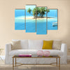 Snorkeling in shallow tropical water multi panel canvas wall art