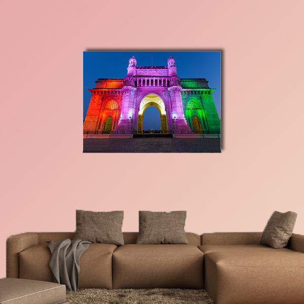 Gateway of India in Mumbai city in India multi panel canvas wall art