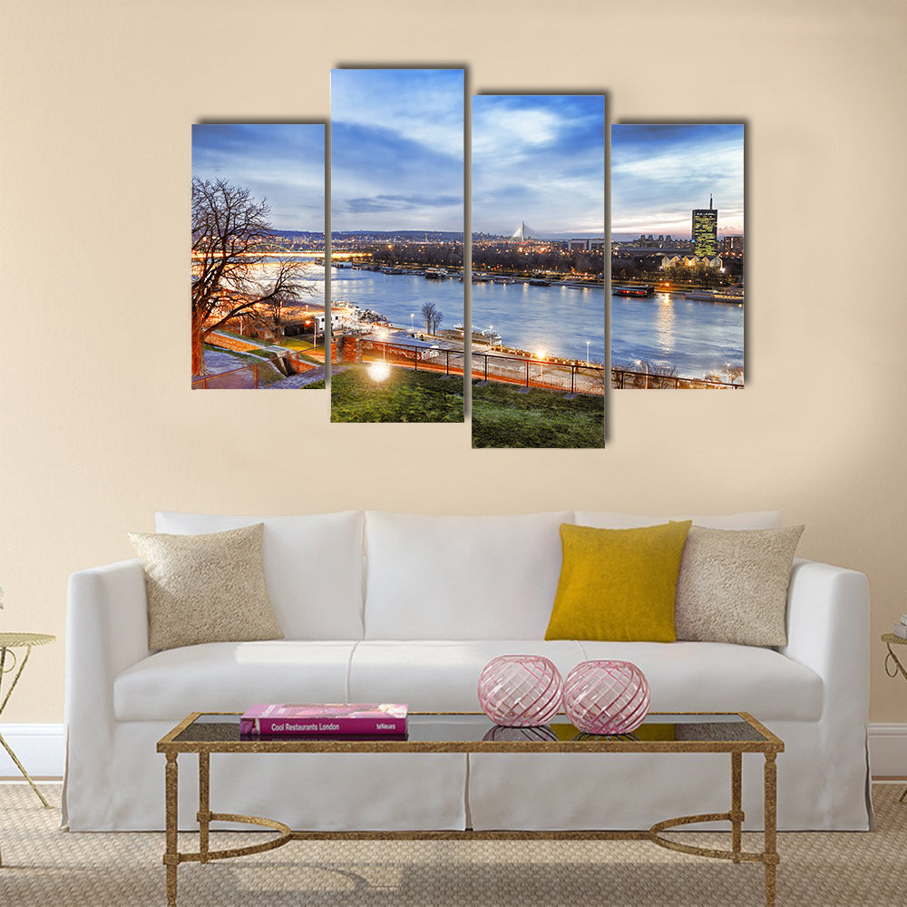 Belgrade capital city of Serbia Multi panel canvas wall art