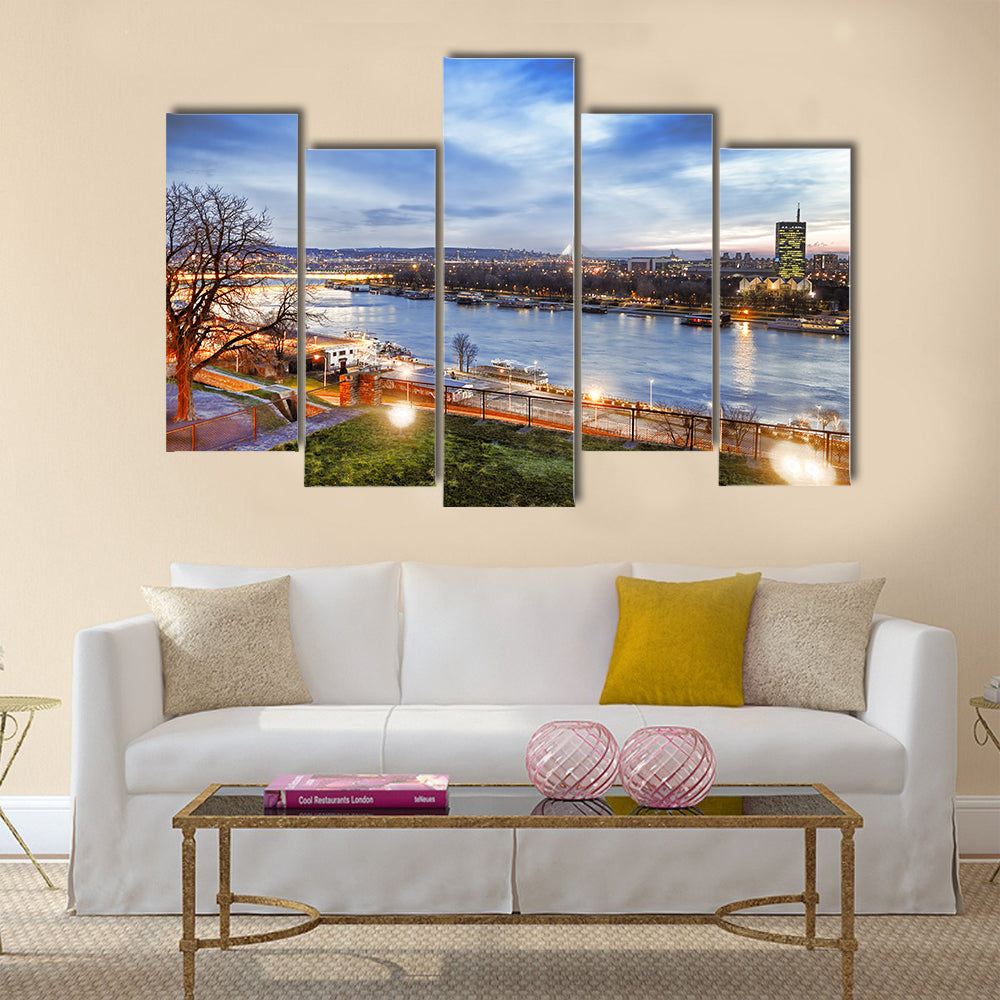 Belgrade capital city of Serbia Multi panel canvas wall art